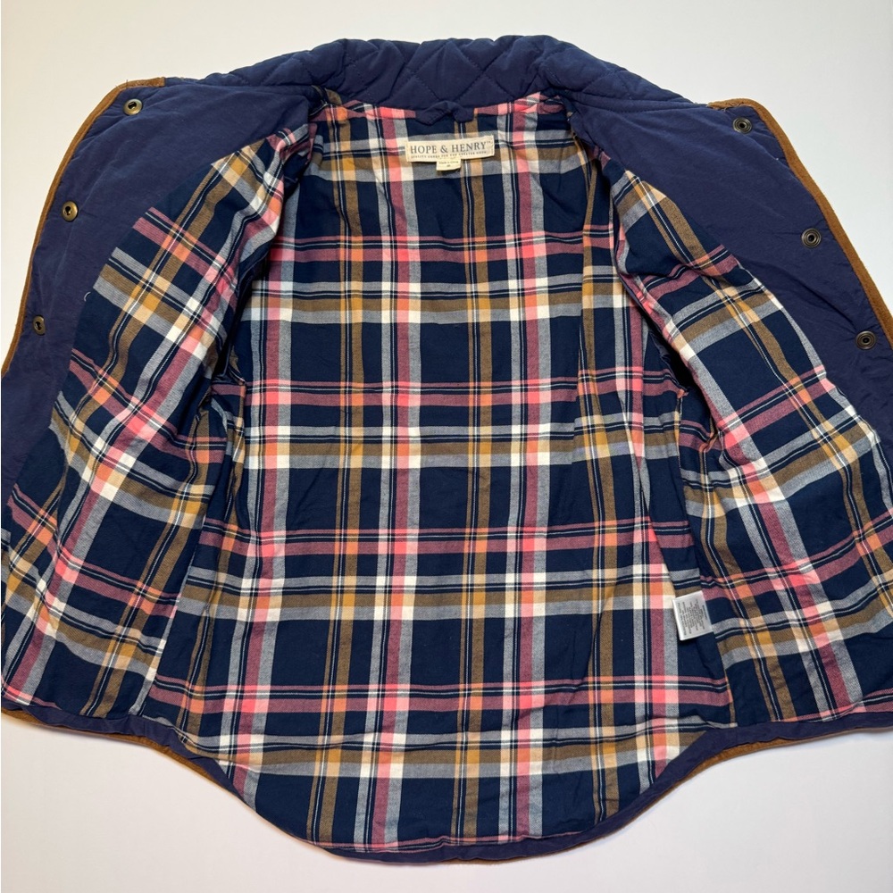 Hope & Henry Girls' Navy Quilted Riding Coat Size 8 - Picture 8 of 8